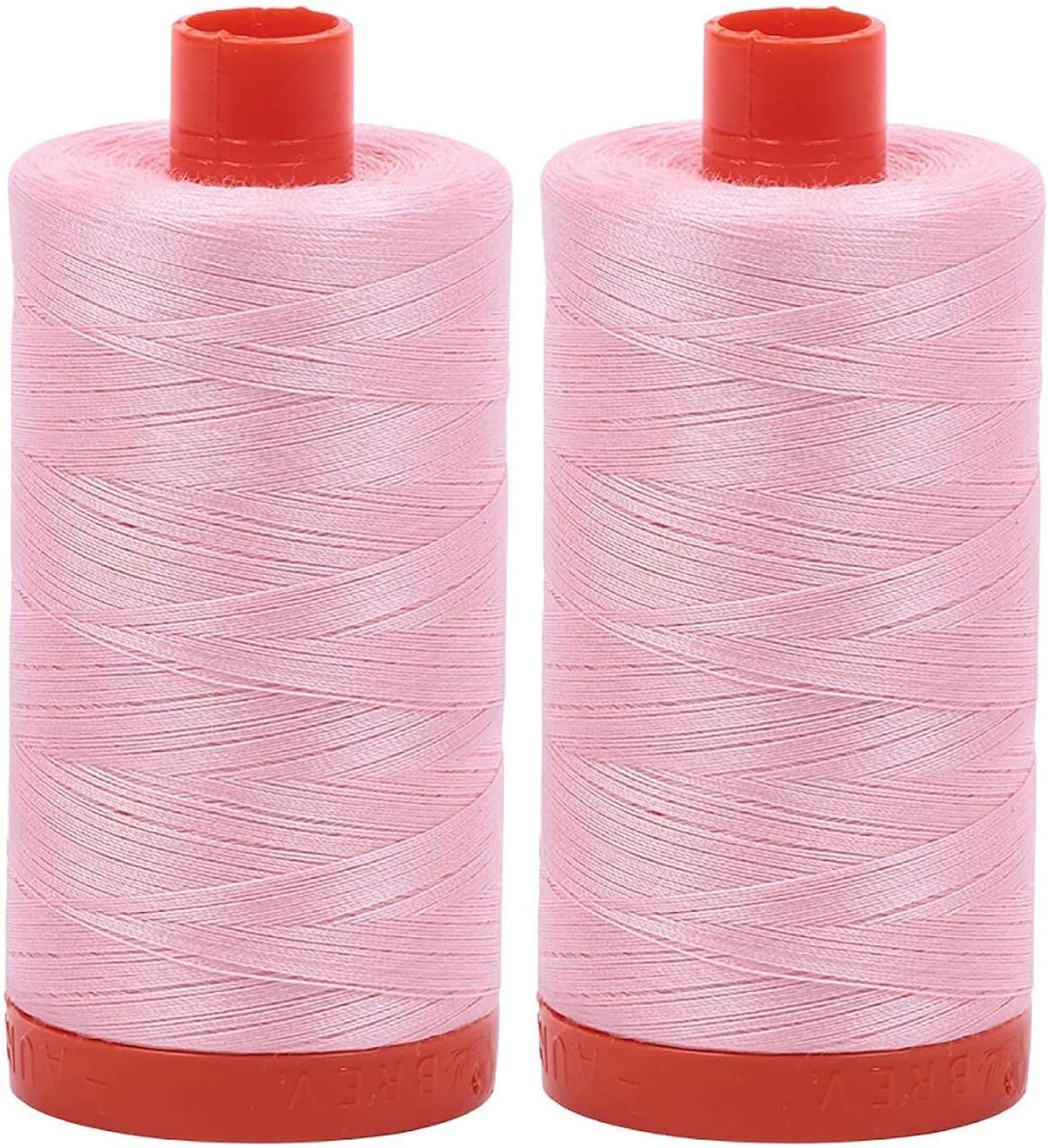 2-Pack - Aurifil 50WT - Baby Pink (2423) Solid - Mako Cotton Thread - 1422 Yards Each